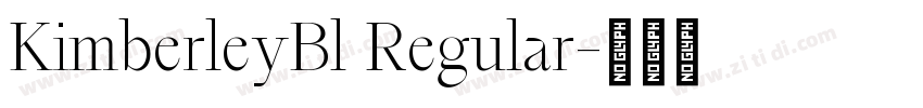 KimberleyBl Regular字体转换